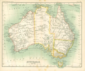 c1912 Map of AUSTRALIA Chart Regions (BS74)