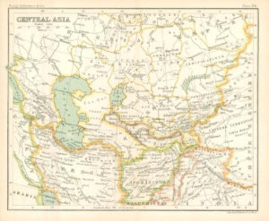 c1912 Map of CENTRAL ASIA Chart Regions (BS38)
