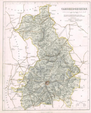 1842 Engraved Map of CAMBRIDGESHIRE by Fisher (FM2/4)