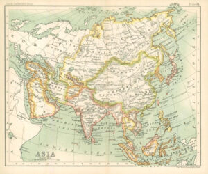 c1912 Map of ASIA Chart Regions (BS35)