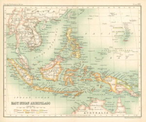 c1912 Map of EAST INDIAN ARCHIPELAGO Chart Regions (BS73)