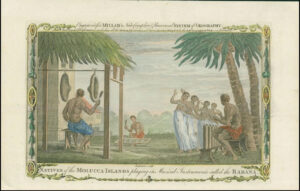 1778 NATIVES MOLUCCA ISLANDS MUSICAL INSTRUMENTS RABANA Maluku Indonesia (MG74)