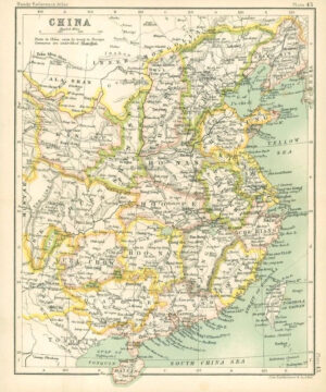 c1912 Map of CHINA Chart Regions (BS47)