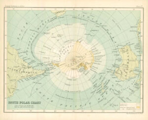 c1912 Map of the SOUTH POLE POLAR Chart Regions (BS7)