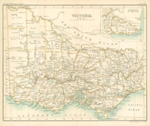 c1912 Map of VICTORIA Chart Regions Australia (BS75)