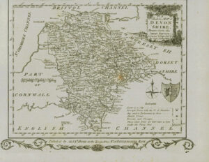 c1794 - Original Antique Map of DEVONSHIRE by Condor/Hogg (DLM11)