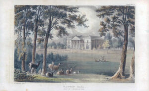 c1820s Antique Aquatint TATTON HALL Knutsford Cheshire by Ackermann (AF212)