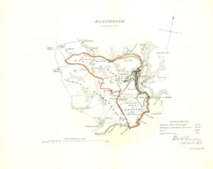 1837 Original Antique Map DEVON DARTMOUTH Dawson Boundary Commission (DL2/97)