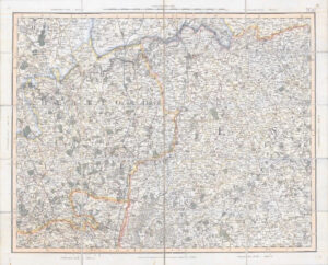 1823 Folding Map of part of HERTFORDSHIRE & ESSEX by John Cary part Bedfordshire