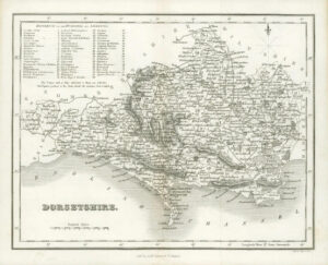 1836 - Original Antique Map of DORSETSHIRE  by Fullerton (10)