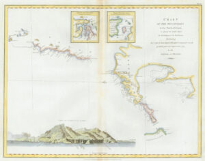 1798 - Antique Map Northern Japan Kuril Islands Hokkaido Yokohama Perouse (M10)