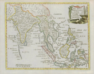 1787 - Original Antique Map SOUTH EAST ASIA INDIA BORNEO SIAM by de la Tour (16)