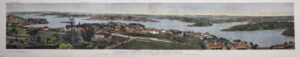 1879 - Antique Print Huge Rare "PANORAMIC VIEW OF SYDNEY" Australia Colour