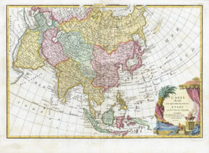1778 L'Asie divisee Principaux Etats MAP of ASIA CHINA Java New Guinea Japan (JM