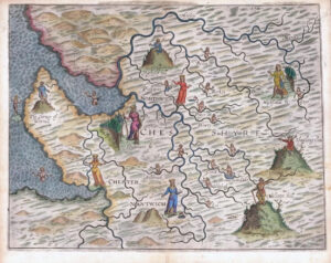 1612-1622 Rare & Decorative Michael Drayton Poly-Olbion Map of CHESHIRE