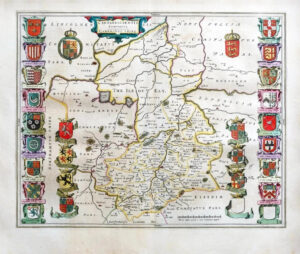 1659 CAMBRIDGESHIRE Cantabrigiensis Rare Map by Blaeu Spanish Edition (EB)
