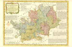 1777 Antique Map HARTFORDSHIRE Hertford Emanual Bowen Divided Hundreds (BCM17)