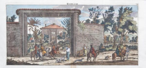 1702 Spectacular large engraving of HASELAAR (Ismir) in Turkey by Le Bruyn