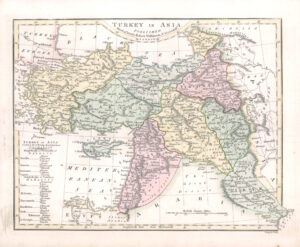 1809 Original Antique Map of TURKEY IN ASIA by Wilkinson (WKM37)