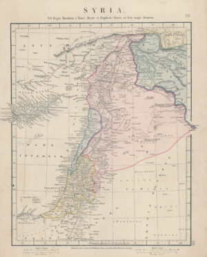 1809 Original Antique Map of SYRIA by Wilkinson (WKM51)