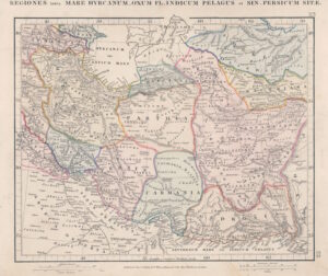 1809 Original Antique Map of NARE HYRCANUM by Wilkinson (WKM54)