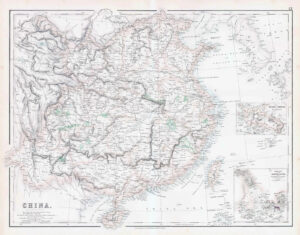 c1860 Large Antique Map CHINA by Swanston (FJM-44)