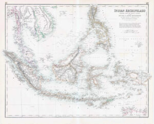 c1860 Large Antique Map INDIAN ARCHIPELAGO by Swanston (FJM-45)