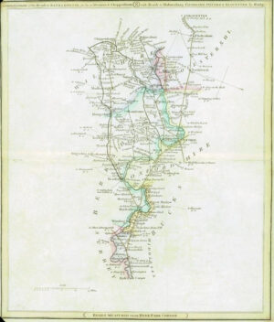 1806 Original Antique Road Map MIDDLESEX > OXFORDSHIRE > WILTSHIRE > GLOUCESTER