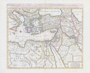 c1700 Byzondere Kaart van de Landen Apostelen TRAVELS OF APOSTLES Map (LM20-93)