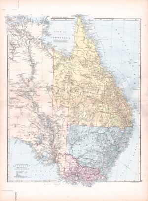 1887 Large Antique Folio Map AUSTRALIA By Stanford (SLA81)