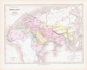 1865 Antique Map MONDE CONNU ANCIENS Ancient Known World (DEDG-70)