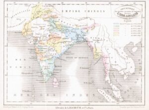 1865 Antique Map EMPIRE CHINOIS Chinese Empire China  Historical  (DEDG-92)