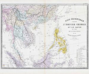 1849 Large Map L'EMPIRE CHINOIS ET LE JAPON China Japan (GMG11)