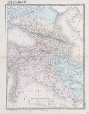 1849 Large Map OTTOMAN Persia Arabia Desert (GMG16)