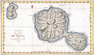 1769  Map CARTE DE L'ISLE DE TAITI PAR LE LIEUTENANT J COOK Tahiti Bellin (BM3