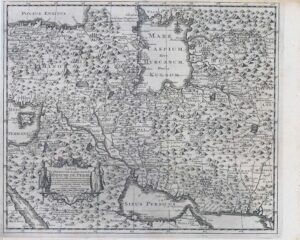 1719 Antique Van Der Aa MAP of PERSIA IRAN & the MIDDLE EAST (LM24)