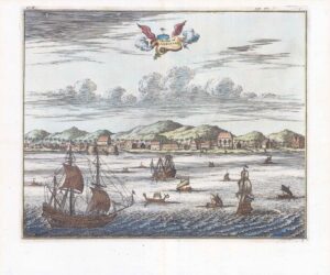 c1682 Large Antique Engraving ISLE AMBOINA Indonesia South East Asia (TR1-31)