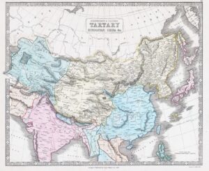 1851 INDEPENDENT & CHINESE TARTARY HINDOSTAN CHINA India LARGE MAP (GPM2)