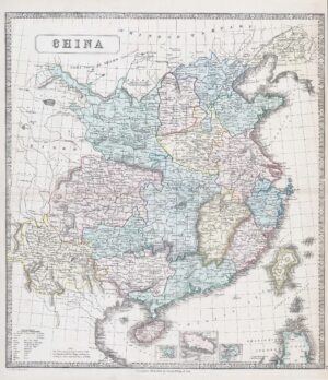 1851 Large original Antique Map of CHINA Hong Kong Amoy by George Philip (GPM1)
