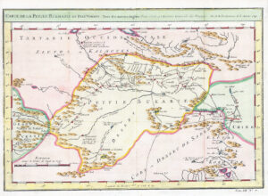 1749 CARTE DE LA PETITE BUKHARIE Bukhari Sinkiang North West China Antique Map