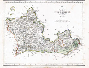 1787 Original Antique Map of BERKSHIRE by John Cary (CSM4/3)