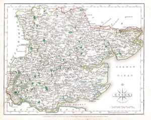 1787 Original Antique Map of ESSEX by John Cary (CSM4/11)
