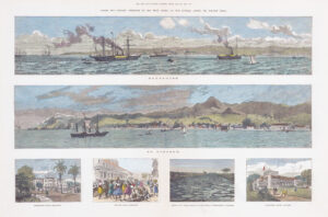1888 Large antique print BARBADOS ST VINCENT BRITISH GUIANA TRINIDAD