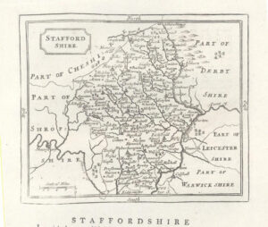 c1780 Original Antique Map STAFFORDSHIRE by John Seller / Francis Grose (GR)