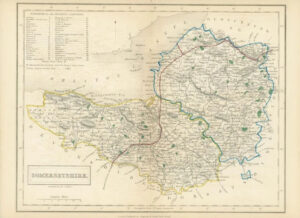 c1820 - Antique Map SOMERSETSHIRE Chapman Hall outline hand colour (CP12-M)