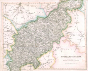 1842 Engraved Map of NORTHAMPTONSHIRE by Fisher (FM2/22)