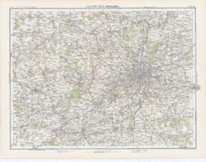 c1885 Large Map ENGLAND - SECTION XXIII MIDDLESEX Surrey Bartholomew (RA41)