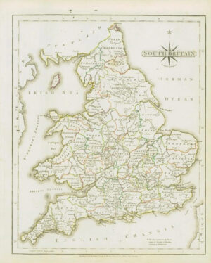 1793 Original Antique MAP of 'SOUTH BRITAIN' England Wales by John Cary (CM2/1A)