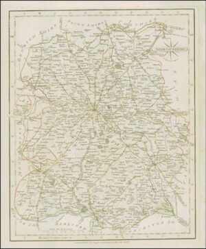1793 Original Antique MAP of 'SHROPSHIRE' by John Cary (CM2/30)