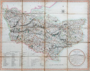 1807 Nathaniel Coltman Folded New Map of COUNTY OF KENT Laurie Whittle (FM143)
